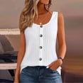 thumbnail image 1 of Timegard Tank Tops Women Ribbed Button Slim Comfy Sleeveless Casual Solid Color Travel Tee Tops Trendy, 1 of 8