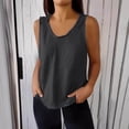 thumbnail image 1 of Timegard Tank Tops Women Summer Casual Ripped Round Neck Sleeveless Lightweight Solid Color Tee Tops, 1 of 7