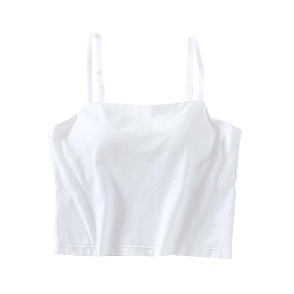 Timegard Tank Tops for Women Camis with Built in Bras Adjustable Strap Solid Color Comfy Summer Tops