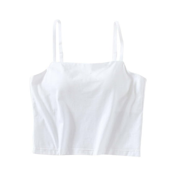 Timegard Tank Tops for Women Camis with Built in Bras Adjustable Strap Solid Color Comfy Summer Tops