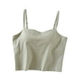 thumbnail image 1 of Timegard Tank Tops for Women Camis with Built in Bras Adjustable Strap Solid Color Comfy Summer Tops, 1 of 6