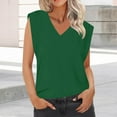 thumbnail image 1 of Timegard Tank Tops for Women Cap Sleeve V Neck Loose Comfy Summer Fashion Solid Color Casual Tunic Tops, 1 of 6