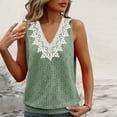 thumbnail image 1 of Timegard Tank Tops for Women Eyelet Lace V Neck Tunic Tops Dressy Casual Comfy Sleeveless Tops Travel, 1 of 9