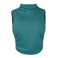 thumbnail image 1 of Timegard Tank Tops for Women Half High Neck Cropped Sleeveless Fitting Comfy Going out Tops Summer, 1 of 4