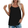 thumbnail image 1 of Timegard Tank Tops for Women Scoop Neck Comisole Sleeveless Spaghetti Strap Basic Tee Shirts, 1 of 7