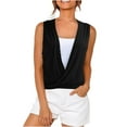 thumbnail image 1 of Timegard Tank Tops for Women V-Neck Ruched Front Cross Comfy Dressy Casual Sleeveless Shirts Top Blouse, 1 of 5