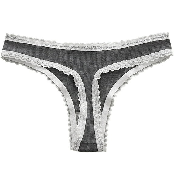 Timegard Thong for Women Lace Low Waist G String Thong Breathable Underwear Comfy Cute No Show Panties