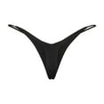 thumbnail image 1 of Timegard Thongs for Women G String Panties Low Rise V-Waist Underwear Solid Color Breathable Briefs, 1 of 4