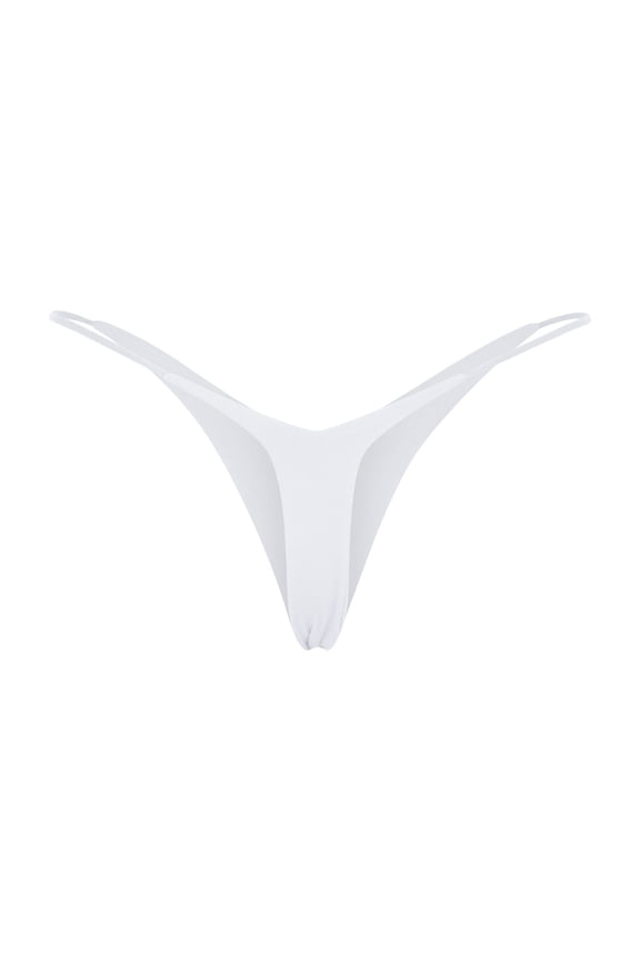 Thongs for Women G String Panties Low Rise V-Waist Underwear Solid Color Breathable Briefs