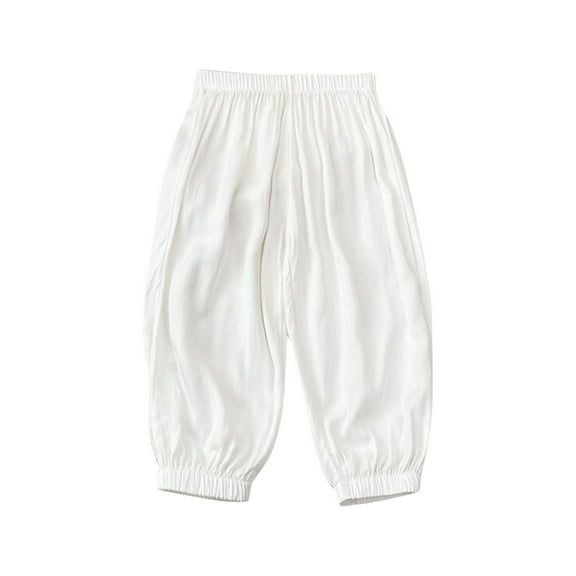 Timegard Toddler Baby Clothes Boy Girls Baggy Lightweight Solid Color Pants Casual Workout Trousers