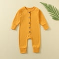 thumbnail image 1 of Timegard Toddler Baby Clothes Infant Button up Long Sleeve Comfy Rompers Pjs Solid Color Onesie Fall, 1 of 3