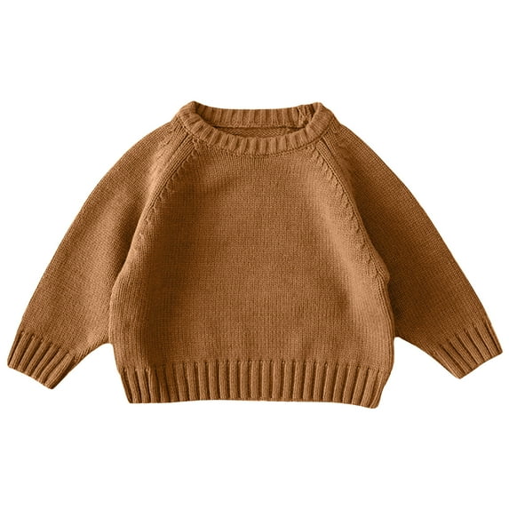 Timegard Toddler Baby Clothes Infant High Neck Knit Cotton Comfy Sweater Boys Girls Cute Pullover Tops