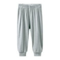 thumbnail image 1 of Timegard Toddler Baby Clothes Unisex Sleepwear Comfy Pants Boy Girl Solid Color Casual Pjs Trousers, 1 of 2