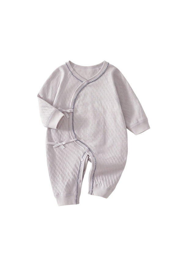 Toddler Baby Onesie Boy Girl Button up Clothes Newborn Breathable Comfy Cotton Outfits Unisex Infant Loungewear