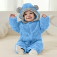 thumbnail image 1 of Timegard Toddler Boys Girls Clothes Winter Warm Cute Hood Rompers Fleece Fuzzy Comfy Zip up Infant Onesies, 1 of 8
