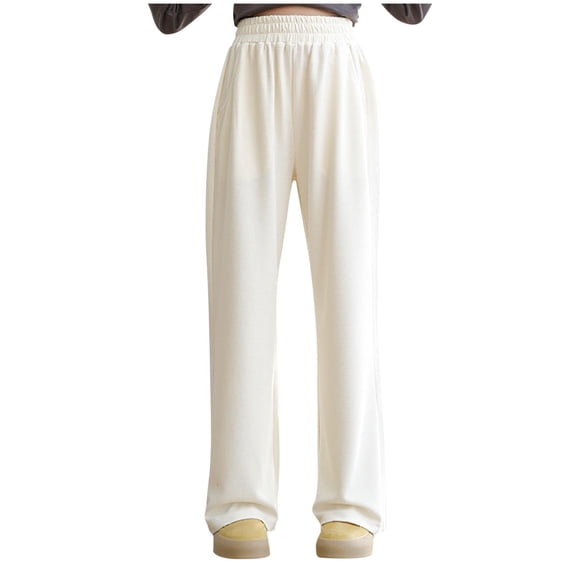 Timegard Toddler Girls Clothes Comfy Ruched Straight Leg Elastic Waist Sweatpants Casual Loose Trousers Kids