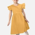 thumbnail image 1 of Timegard Toddler Girls Clothes Cute Ruffle Short Sleeve Dresses Kids Ruched Loose Comfy Dress Fashion, 1 of 2