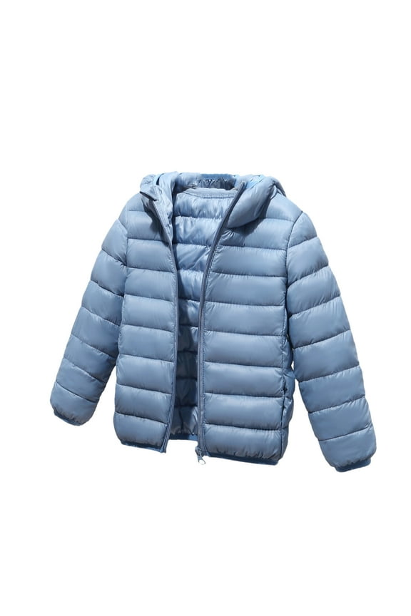 Toddler Winter Coats Lightweight Puffer Jacket Unisex Baby Thermal Comfy Outwear Solid Color