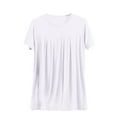 thumbnail image 1 of Timegard Tops for Women Pajamas Plus Size Crewneck Pleated Loose Comfy Casual Tee Blouse Sleepwear, 1 of 6