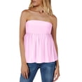 thumbnail image 1 of Timegard Tops for Women Trendy Summer Sleeveless Ruffle Cute Tunic Tops Dressy Casual Loose Tube Tops, 1 of 7