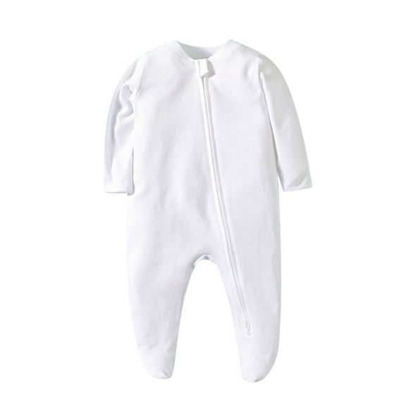 Timegard Unisex Baby Clothes Newborn Footies Onesie Infant Boys Girls Comfy Zip up Rompers Solid Color