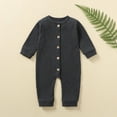 thumbnail image 1 of Timegard Unisex Baby Clothes Toddler Boy Girls Infant Cotton Comfy Onesie Button Solid Color Rompers Fashion, 1 of 3