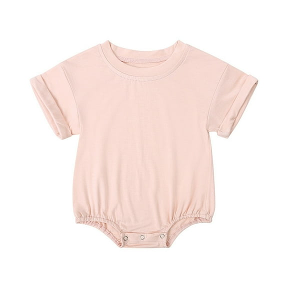 Timegard Unisex Newborn Clothes Toddler Baby Onesie Boy Girls Comfy Outfit Short Sleeve Rompers 3-24 Mothes