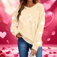 thumbnail image 1 of Timegard Valentines Sweatshirt for Women Long Sleeve Lightweight Pullover Comfy Crewneck Solid Color Tops, 1 of 8