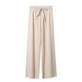 thumbnail image 1 of Timegard Women Lounge Pants Ribbed Elastic Waist Straight Leg Comfy Fall Casual Loose Pants Solid Color, 1 of 6