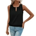 thumbnail image 1 of Timegard Women Tank Top Keyhole Neck Sleeveless Ruched Casual Loose Fitting Tee Shirts Summer Fashion, 1 of 6
