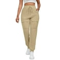 Timegard Women's Cargo Pants Elastic High Waisted Trousers Casual