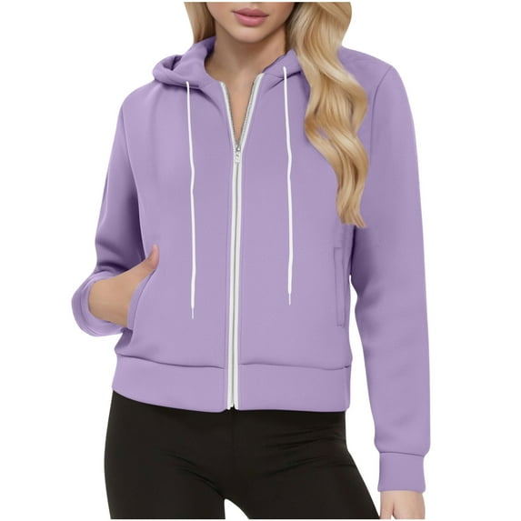 Timegard Zip up Hoodies for Women Sweatshirts Long Sleeve Comfy Pullover Fall Fashion Jackets with Pockets