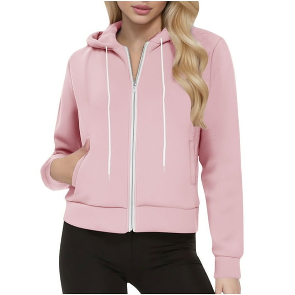 Timegard Zip up Hoodies for Women Sweatshirts Long Sleeve Comfy Pullover Fall Fashion Jackets with Pockets