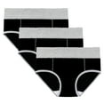 thumbnail image 1 of Timegard Womens 3pc Plus Size Underwear Mid Waist Comfy No Show Panties Breathable Menstrual Briefs, 1 of 9