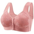 thumbnail image 1 of Timegard Womens Bras Plus Size Front Closure Button Full Support Wireless Breathable Comfort Everyday Bra, 1 of 3