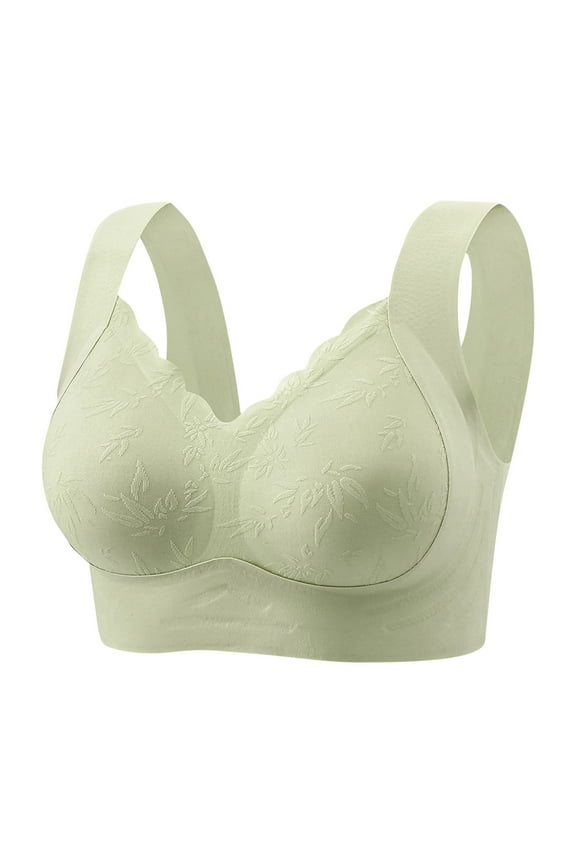 Womens Bras Seamless Wide Strap No Underwire Smoothing Comfy Full Support Daily Sleep Bralette