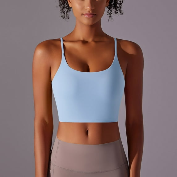 Timegard Womens Camisole Tops U Neck Workout Yoga Sports Bras Athletic Cropped Skinny Stretch Tank Tops