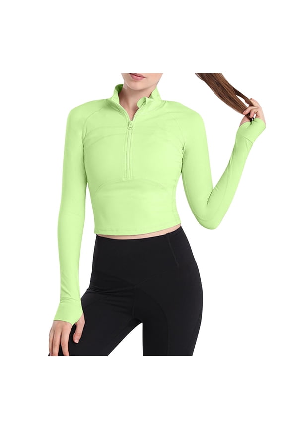 Womens Lightweight Athletic Jacket Zipper Trackshirts Workout Running Jackets with Thumb Holes