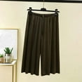 thumbnail image 1 of Timegard Womens Pajamas Pants Capris Elastic Waist Wide Leg Loose Soft Ruched Cropped Pants Sleepwear M-5XL, 1 of 5