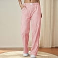 thumbnail image 1 of Timegard Womens Pajamas Pants Plaid Straight Leg Elastic Waist Loose Loungewear Trousers with Pockets, 1 of 8