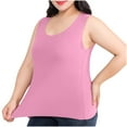 thumbnail image 1 of Timegard Womens Plus Size Tank Top Pajamas Stretch Slim Comfy Solid Color Casual Top Thin Sleepwear, 1 of 5