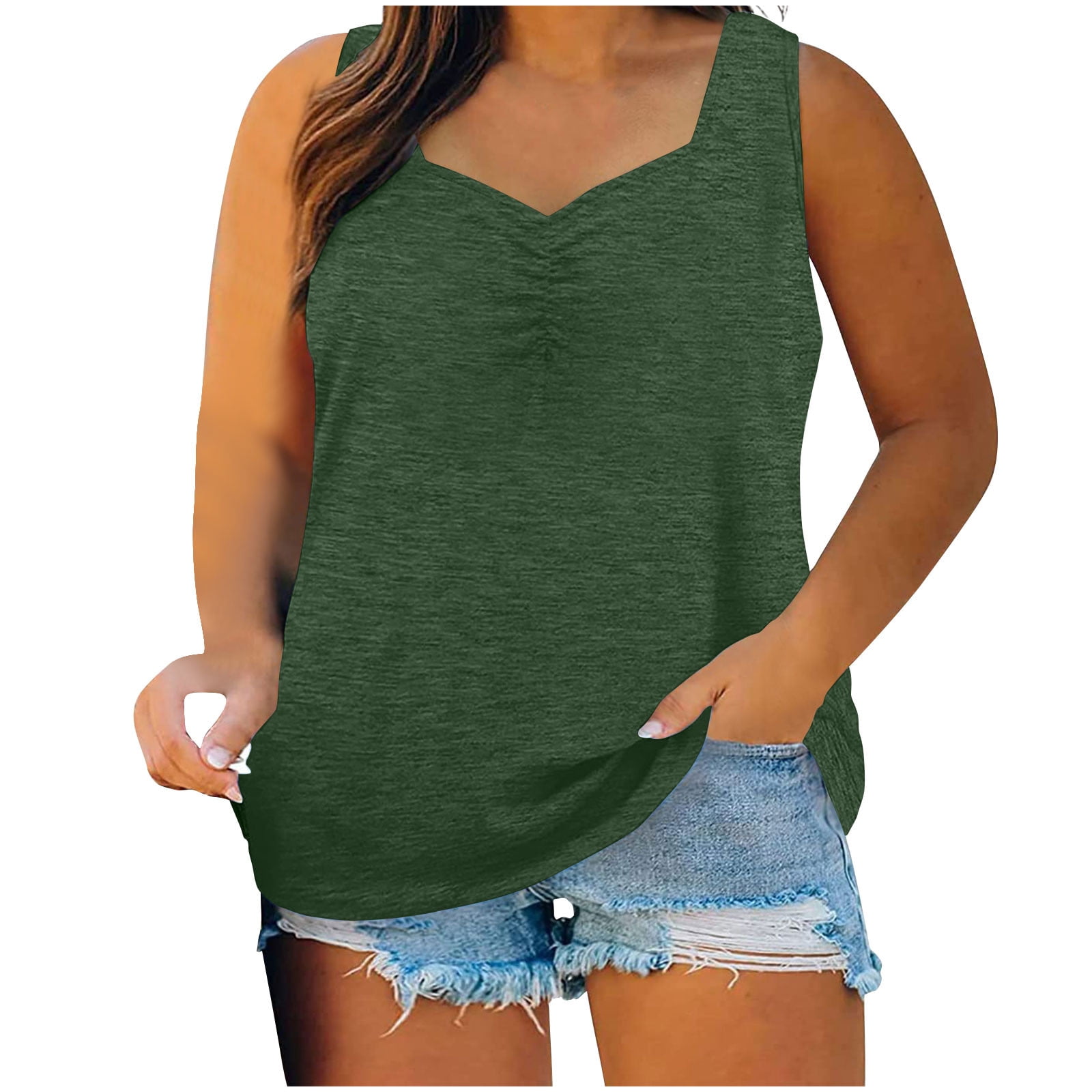 Yellow Tank Top MakeMeChic Women's One Shoulder Tops Y2k Asymmetrical Sleeveless... Asymmetrical Top