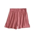 thumbnail image 1 of Timegard Womens Shorts Pajamas Summer Loungewear Side Split Elastic Waist Loose Comfy Casual Workout Shorts, 1 of 3