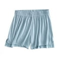 thumbnail image 1 of Timegard Womens Shorts Pajamas Summer Loungewear Side Split Elastic Waist Loose Comfy Casual Workout Shorts, 1 of 6