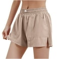 thumbnail image 1 of Timegard Womens Shorts Side Split Elastic Waist Ruched Summer Casual Loose Workout Shorts with Pockets, 1 of 8