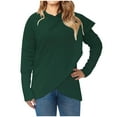 thumbnail image 1 of Timegard Womens Sweatshirts Long Sleeve Irregular Hoodies Pullover Fall Winter Loose Top with Pockets, 1 of 5