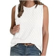 thumbnail image 1 of Timegard Womens Tank Top Eyelet Crewneck Sleeveless Breathable Comfy Slim Fitting Casual Solid Color Tee, 1 of 8