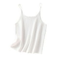 thumbnail image 1 of Timegard Womens Tank Tops Cotton Linen Spaghetti Strap Sleeveless Crop Tops Lightweight Solid Color, 1 of 3