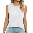 thumbnail image 1 of Timegard Womens Tank Tops Crewneck Comfy Solid Color Sleeveless Tee Shirts Casual Tunic Tops Summer, 1 of 6