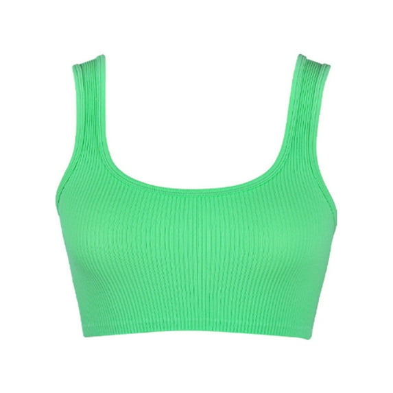 Timegard Womens Tank Tops Cropped Scoop Neck Solid Color Slim Comfy Sleeveless Tops Camis Summer